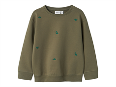 Name It dusty olive dino sweatshirt